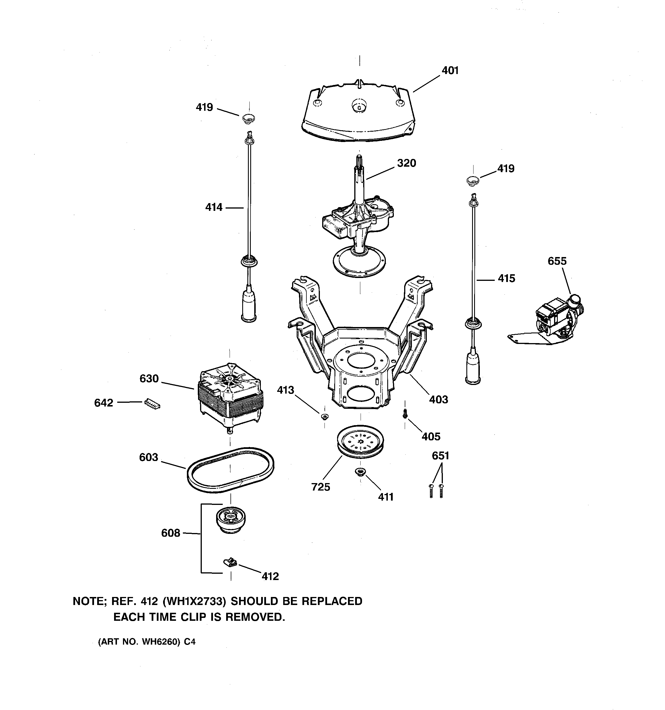 Suspension, pump & drive components