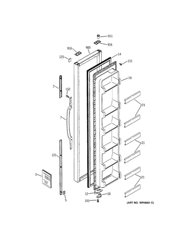 Freezer door