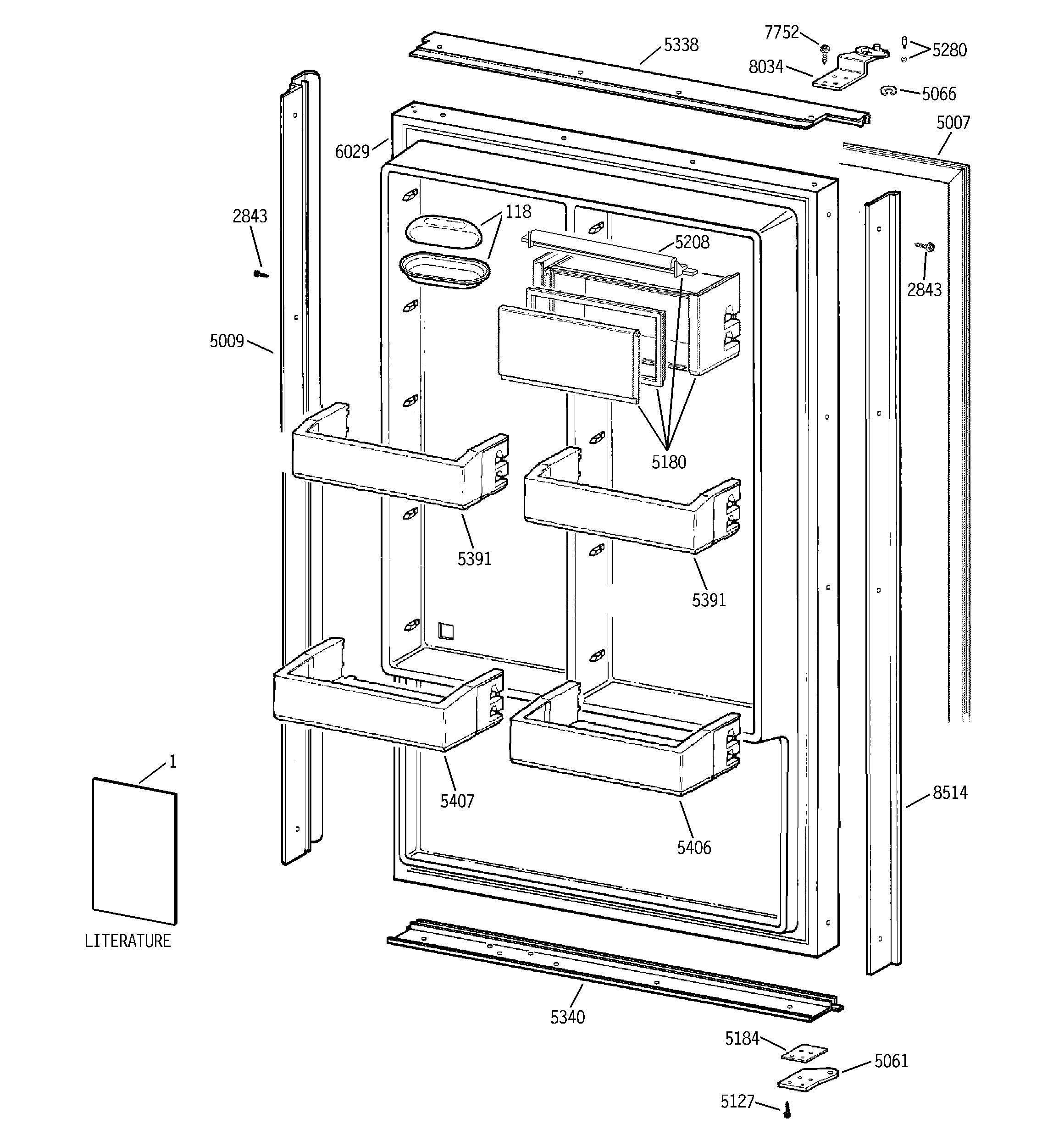 Freezer door