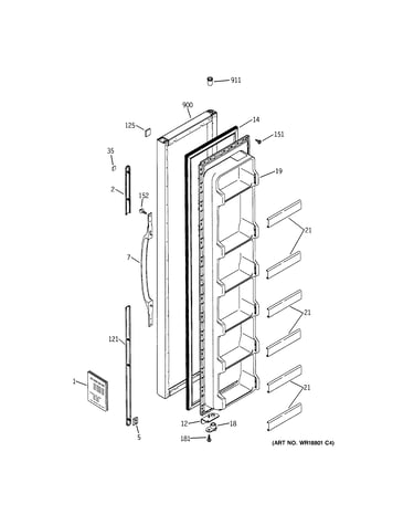 Freezer door