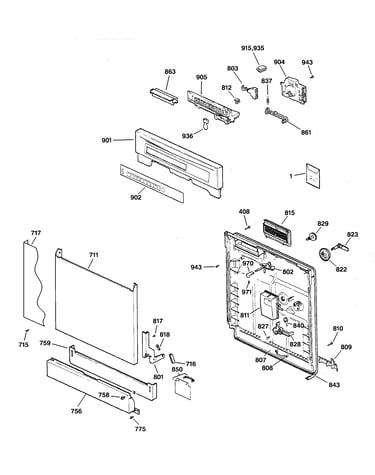 Escutcheon & door assembly