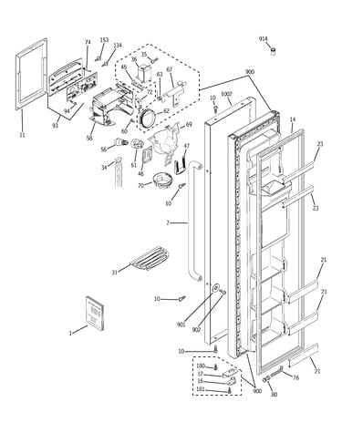 Freezer door