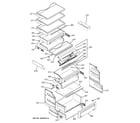 GE ZSGS420DMASS fresh food shelves diagram