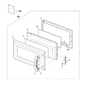 GE JVM1640AH01 door parts diagram