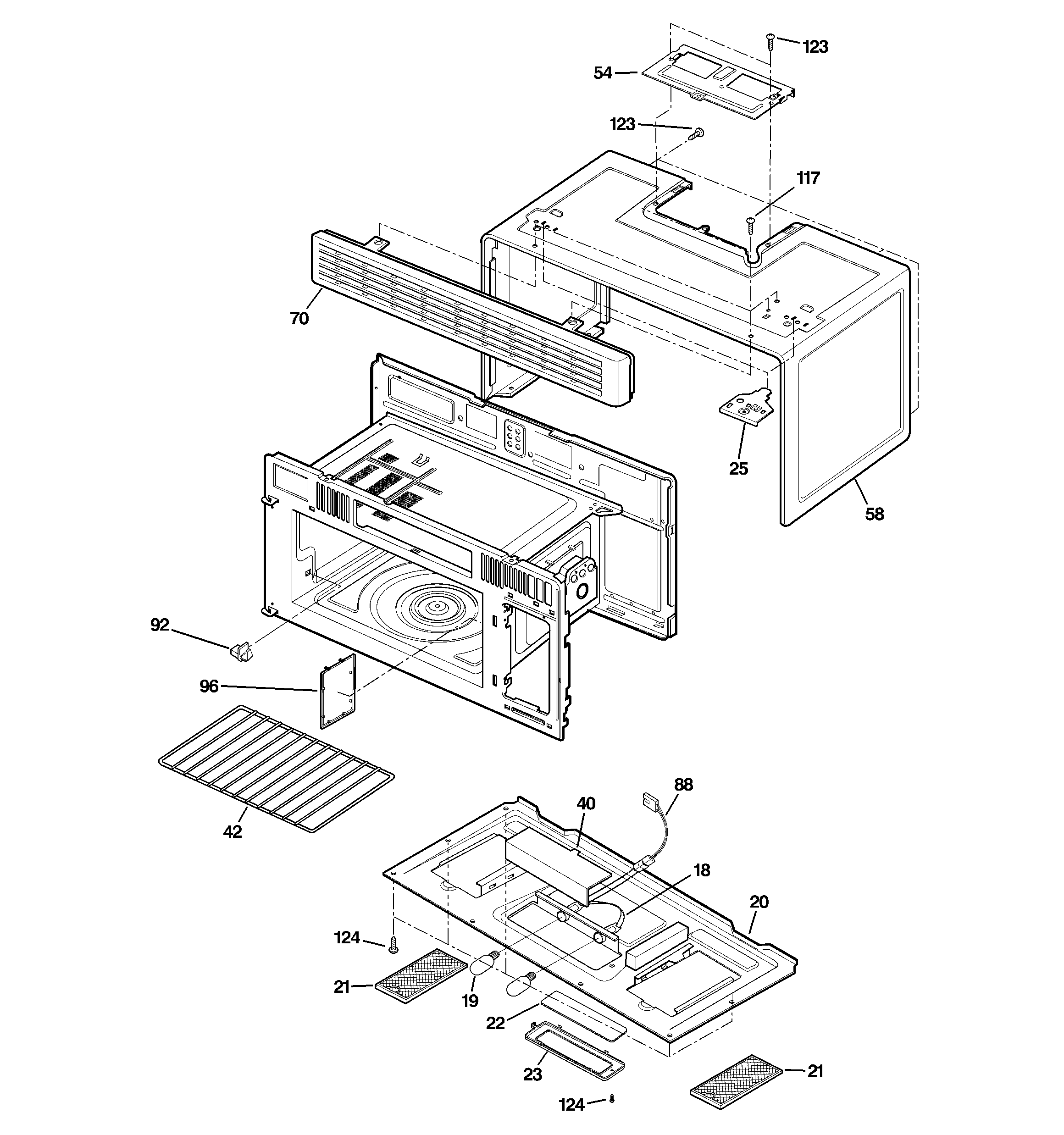 Oven cavity parts