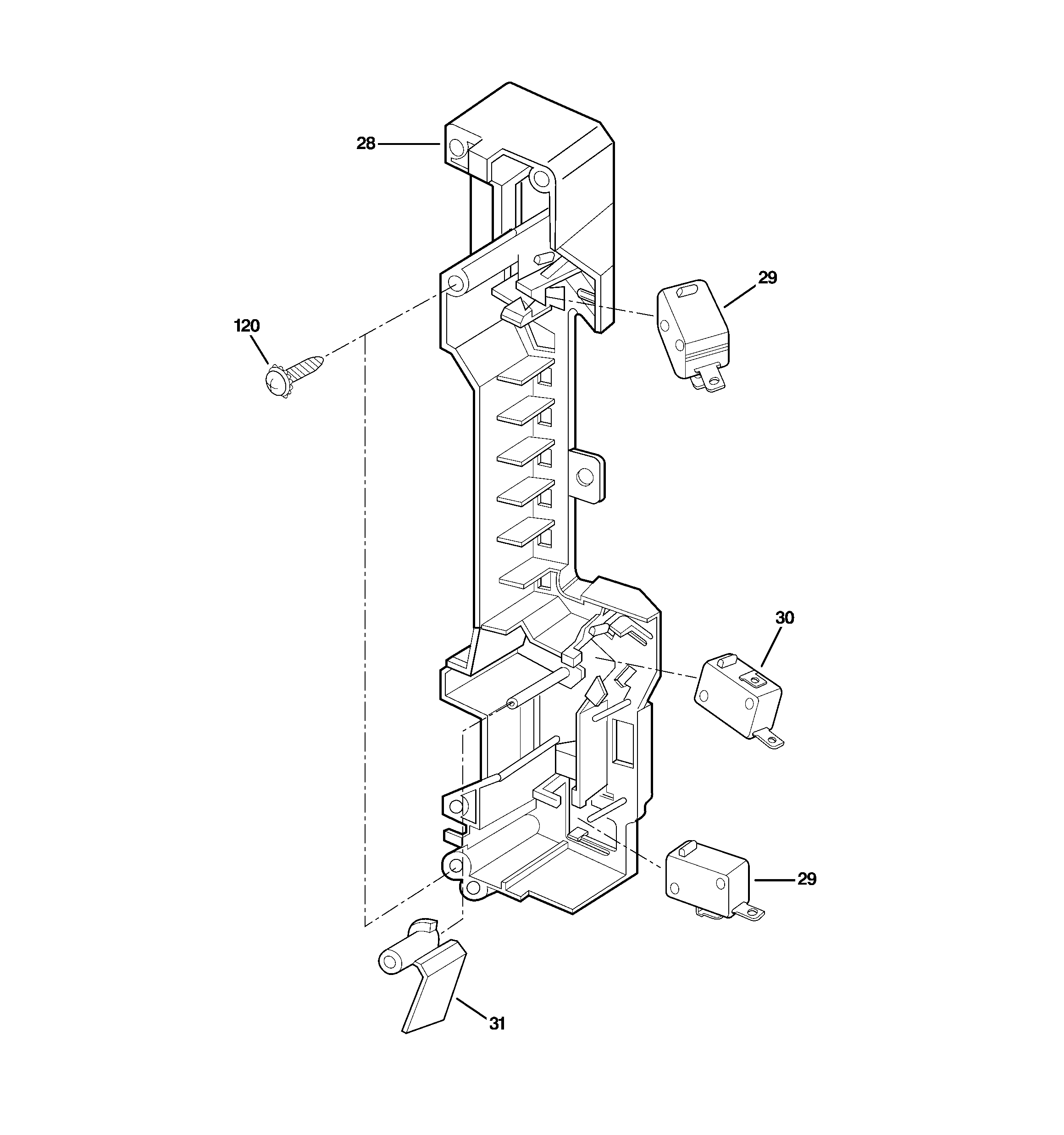 Latch board parts