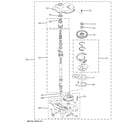 GE WSM2420D0CC gearcase parts diagram