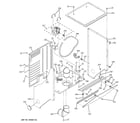 GE WSM2420D0WW dryer cabinet & motor diagram