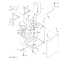 GE WSM2420D0CC washer cabinet & dryer support diagram