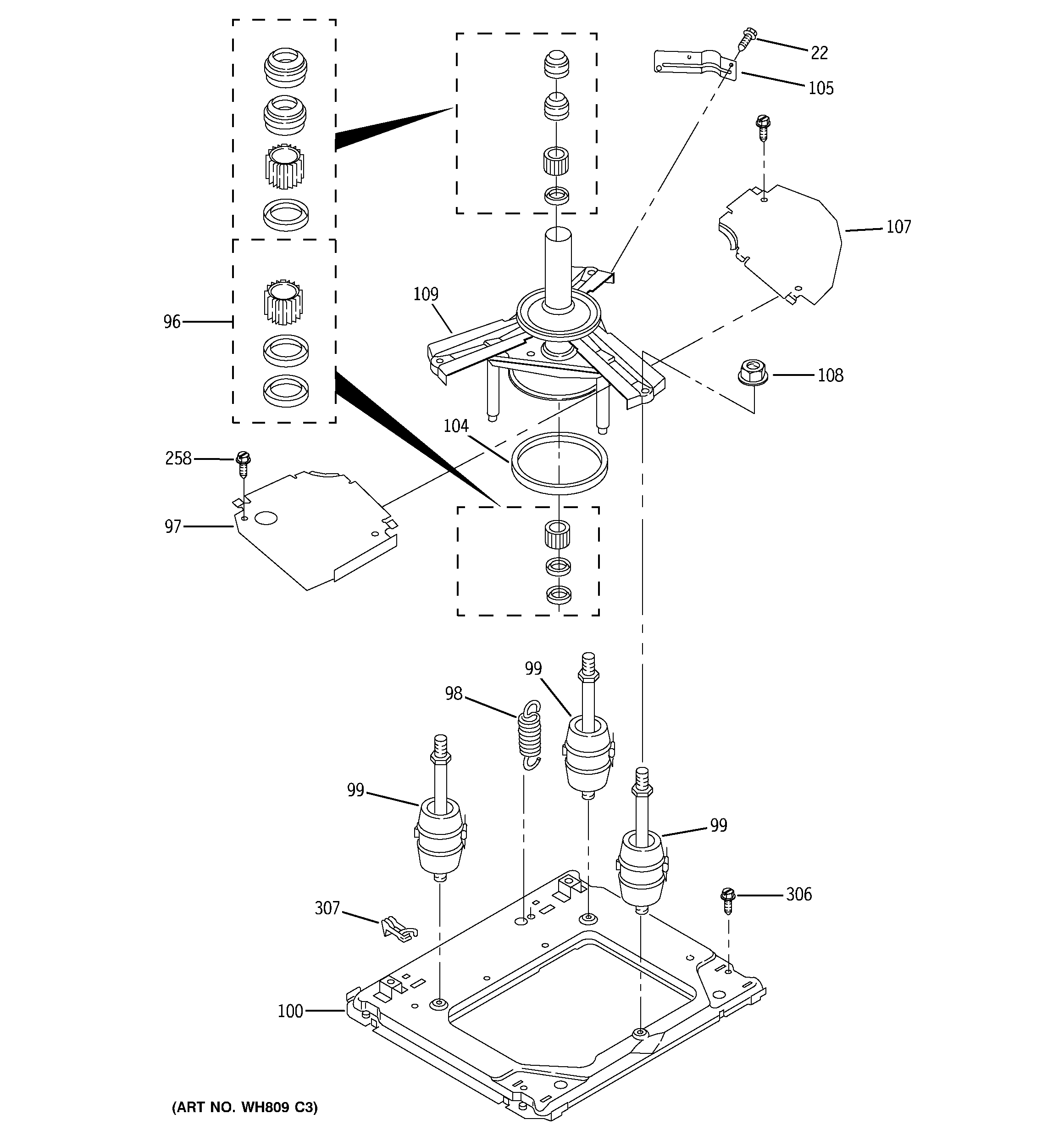 Machine base parts