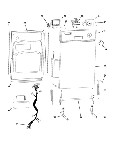 Control assembly & door