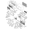 GE AJCH10ACAM1 cabinet & components diagram