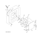 GE WSM2480D0WW dryer front panel & door diagram