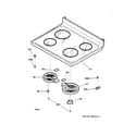 GE EER2000C00CC cooktop diagram