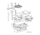 GE TBX25PRBMRBB shelf parts diagram