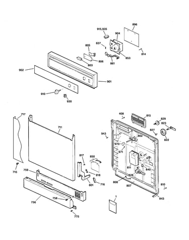 Escutcheon & door assembly