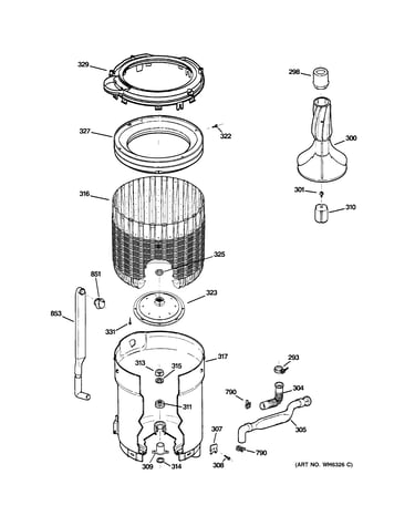 Tub, basket & agitator