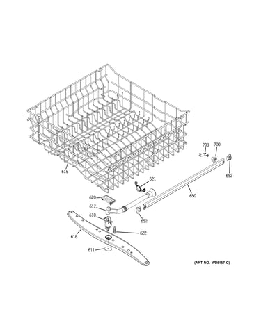 Upper rack assembly