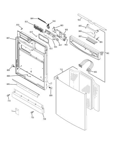 Escutcheon & door assembly