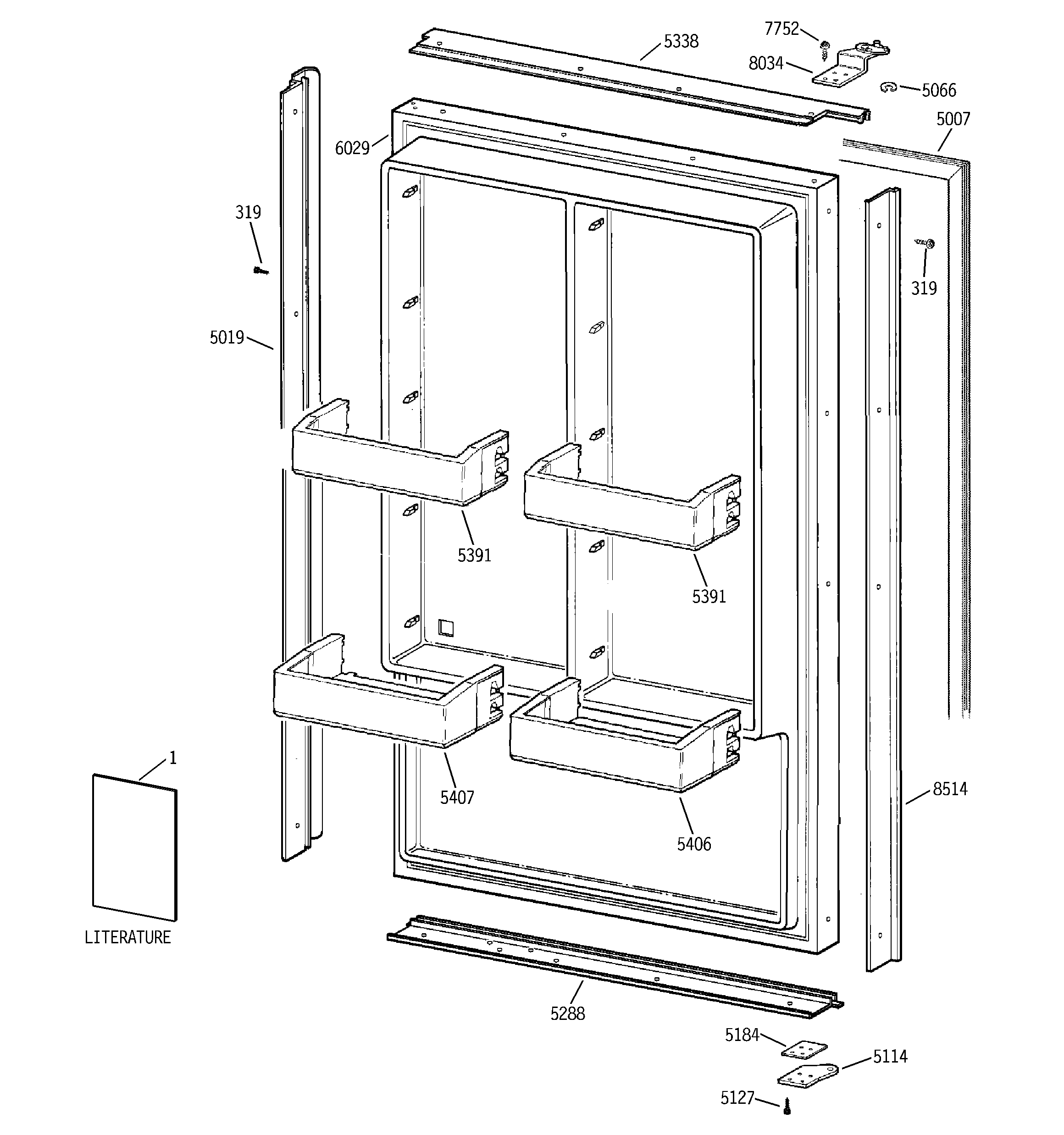 Freezer door