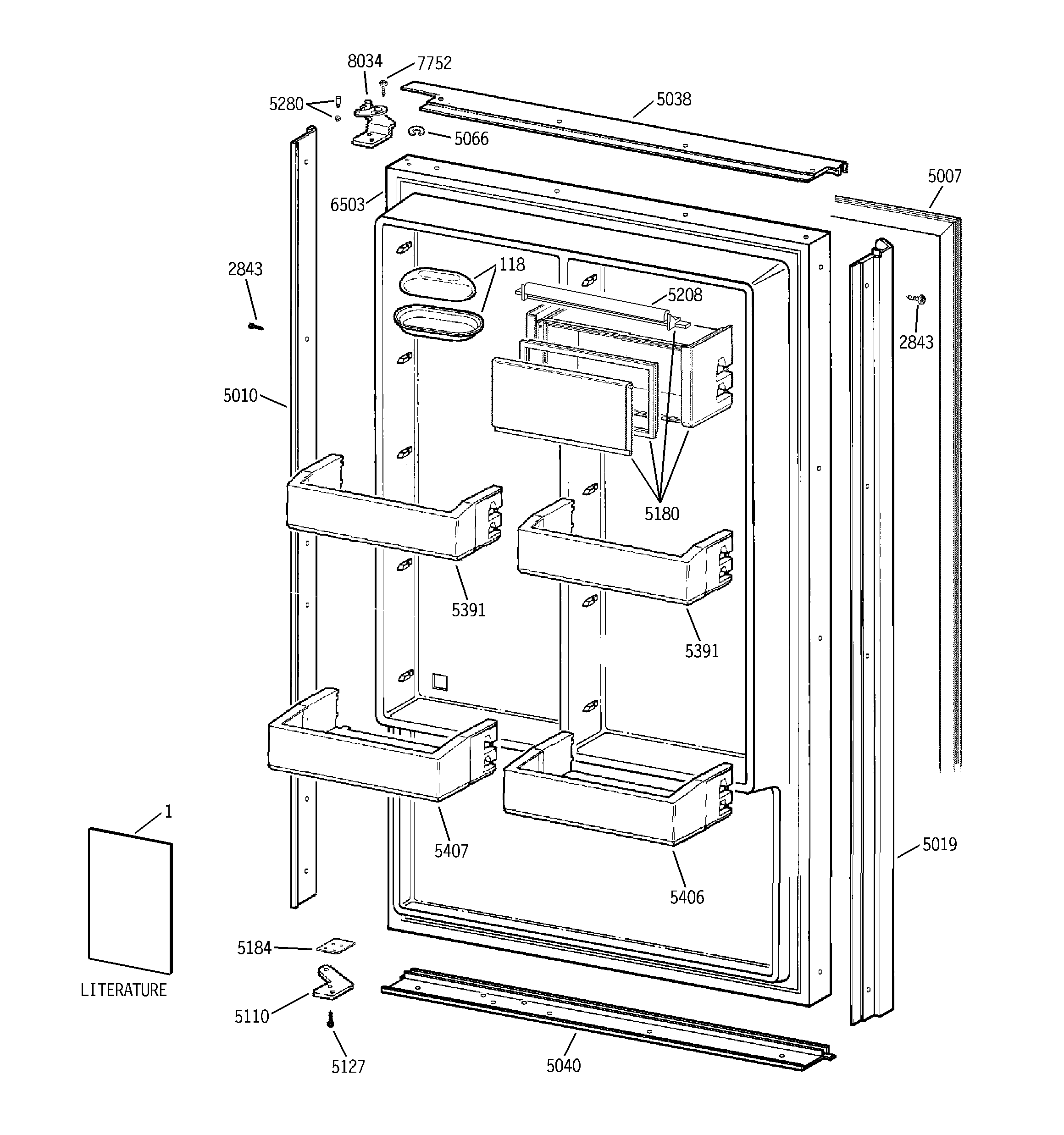 Freezer door