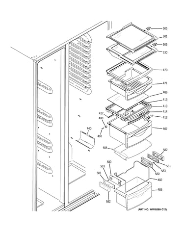 Fresh food shelves