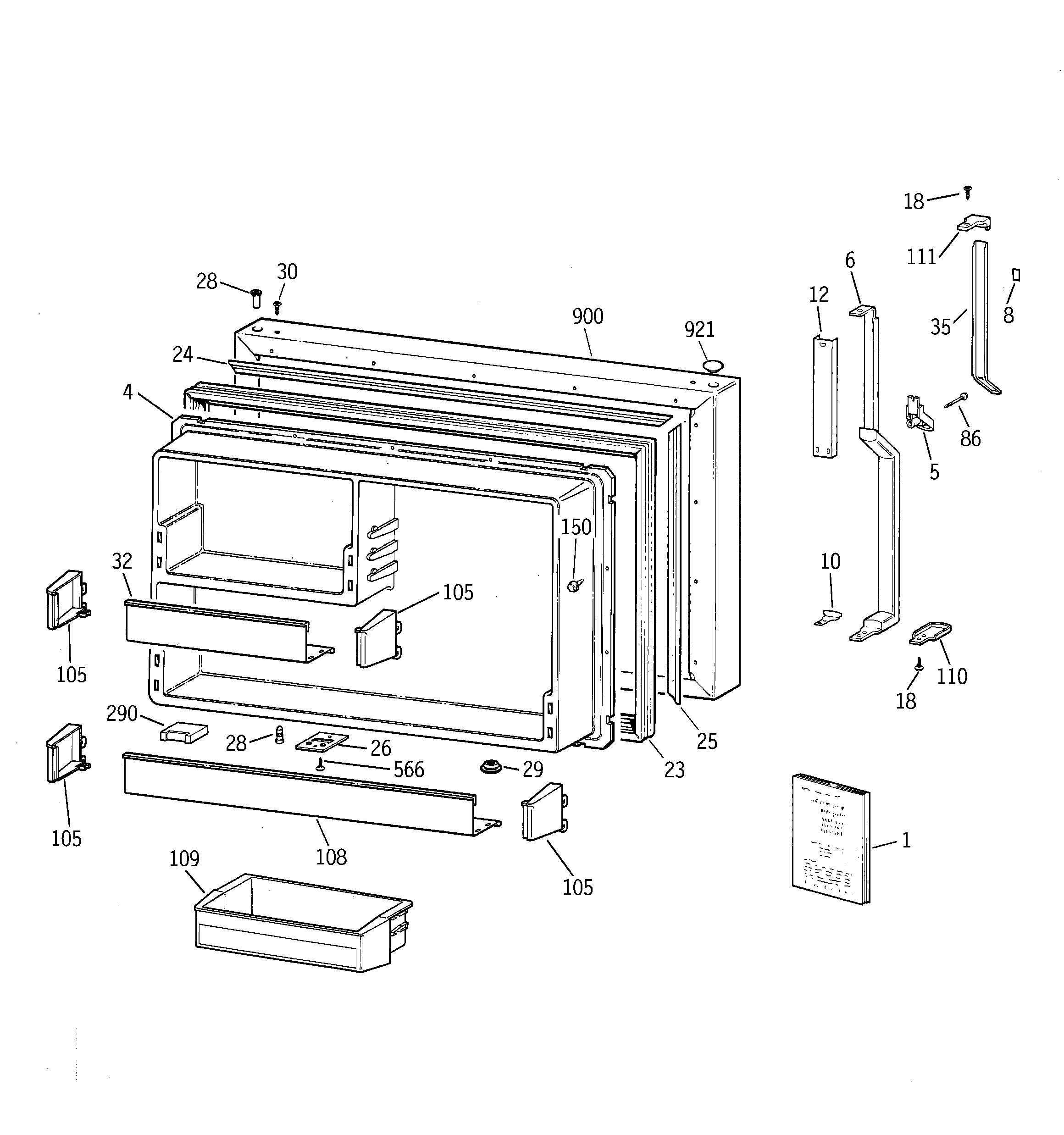 Freezer door