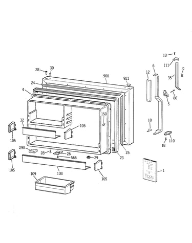 Freezer door