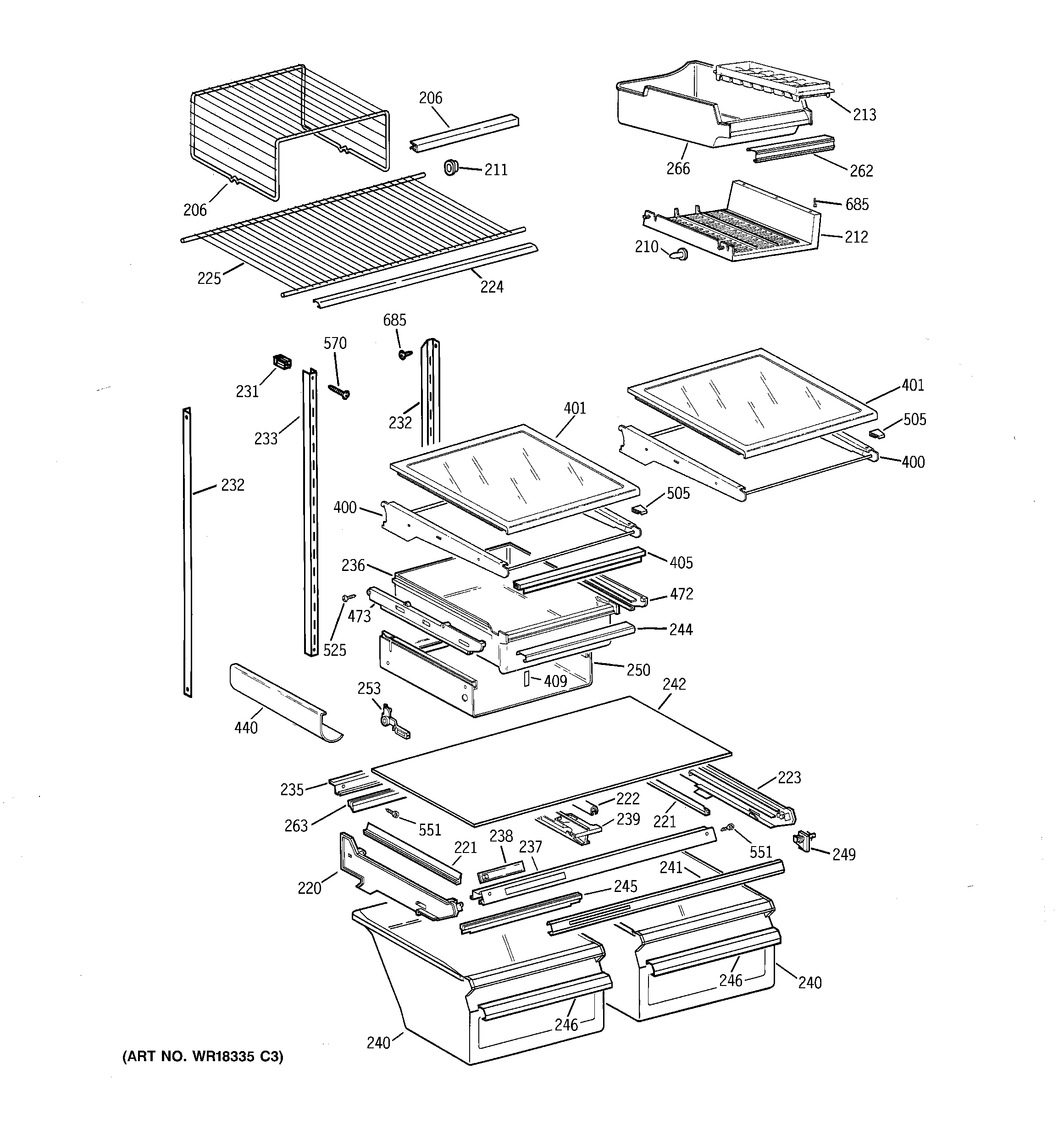 Shelf parts