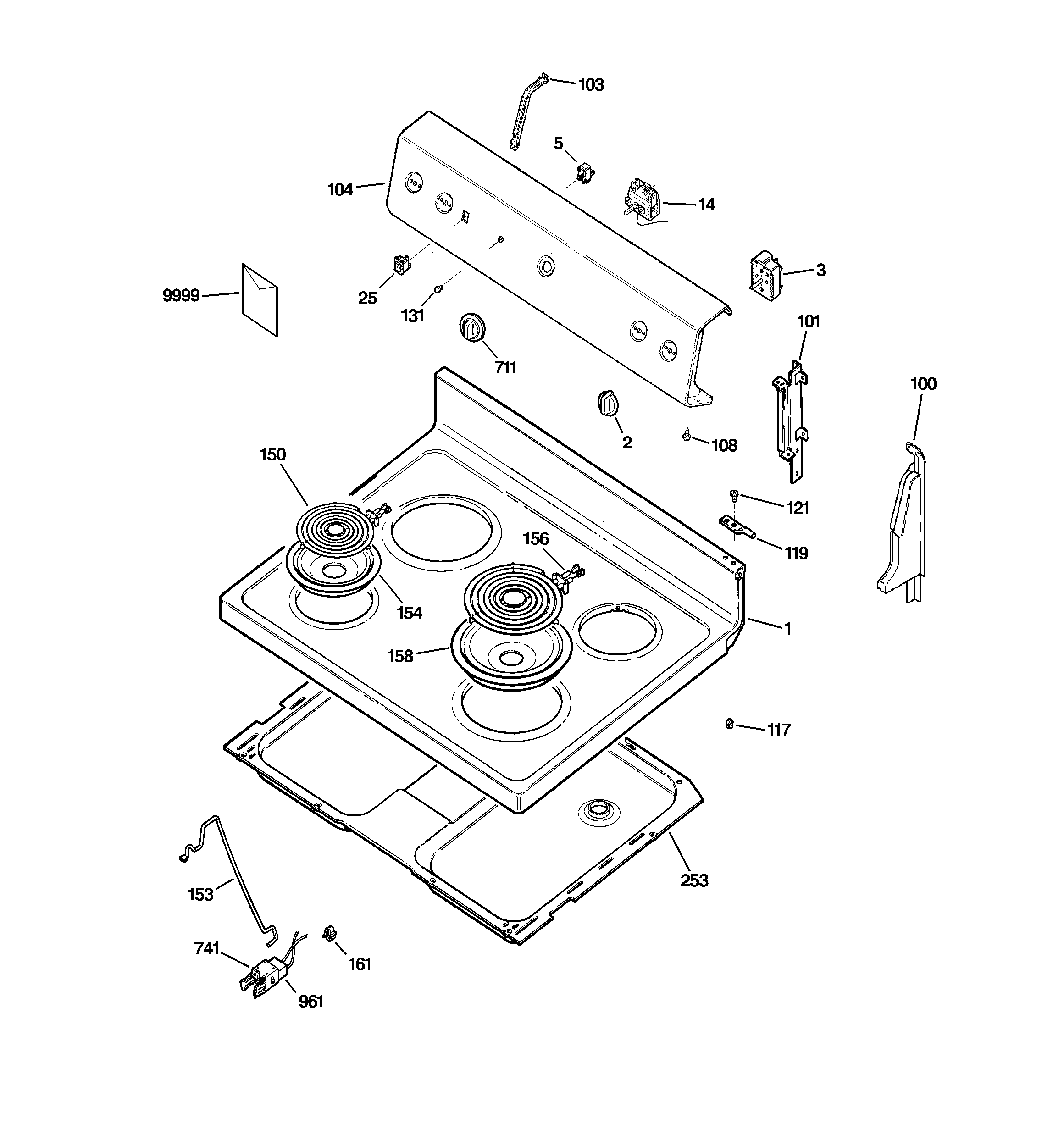 CONTROL PANEL & COOKTOP