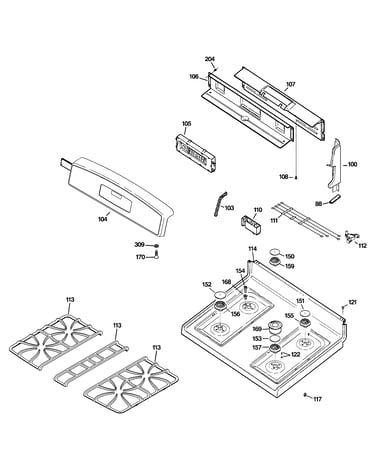 Control panel & cooktop
