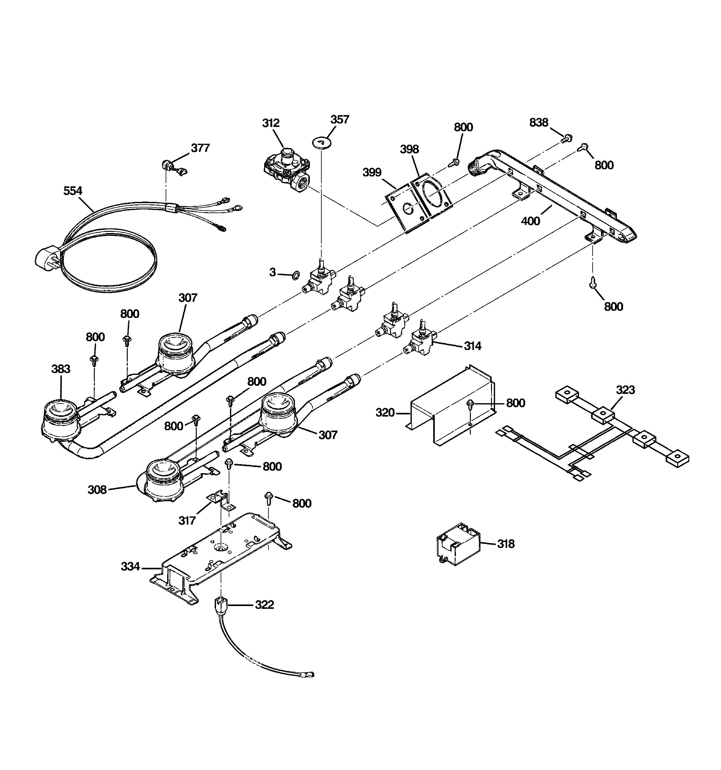Gas & burner parts