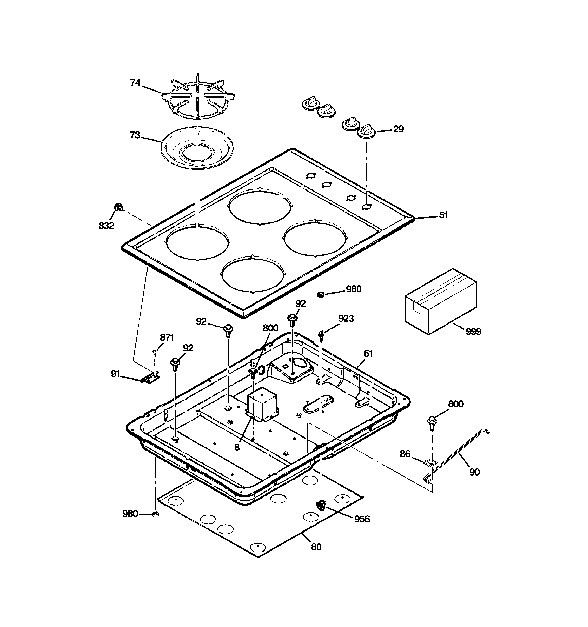 CONTROL PANEL & COOKTOP