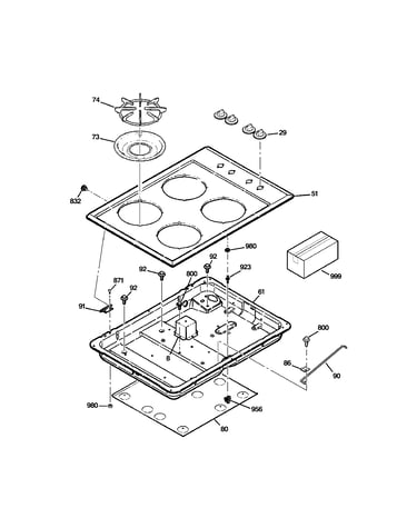 Control panel & cooktop
