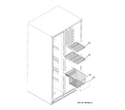 GE GSC23LGQAWW freezer shelves diagram