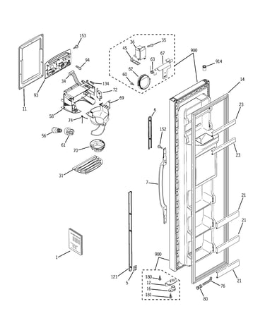 Freezer door