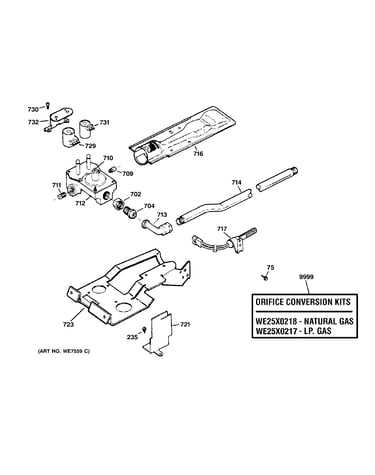 Gas valve & burner assembly