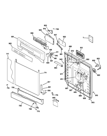 Escutcheon & door assembly