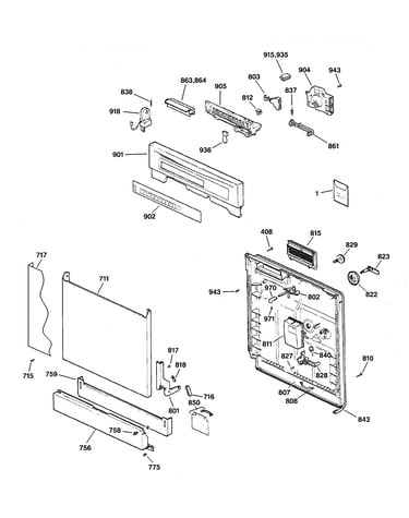 Escutcheon & door assembly