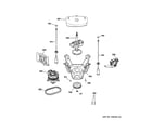 GE WPRB9110D1CC suspension, pump & drive components diagram