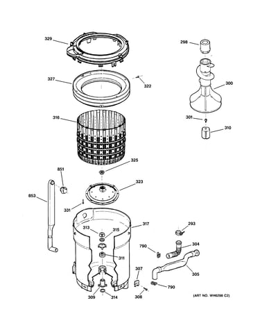 Tub, basket & agitator