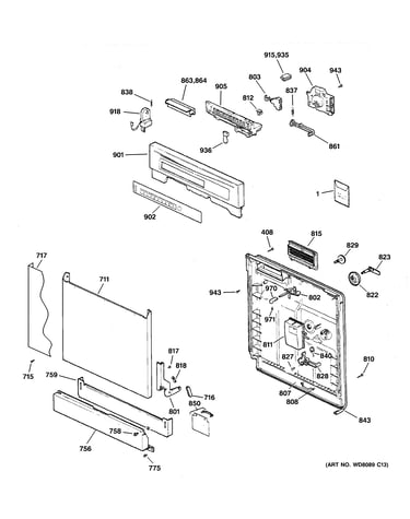 Escutcheon & door assembly