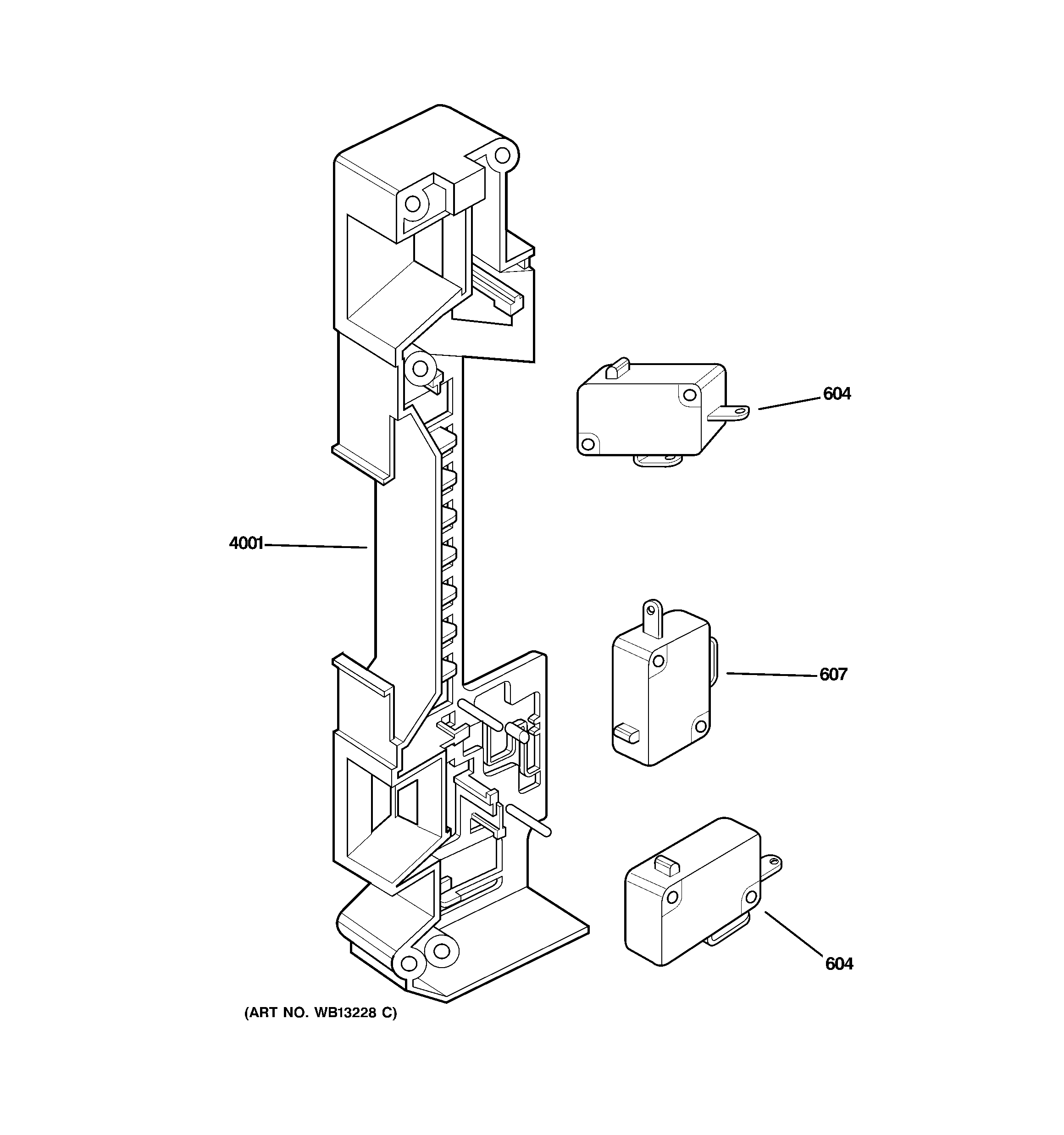 Latch board parts