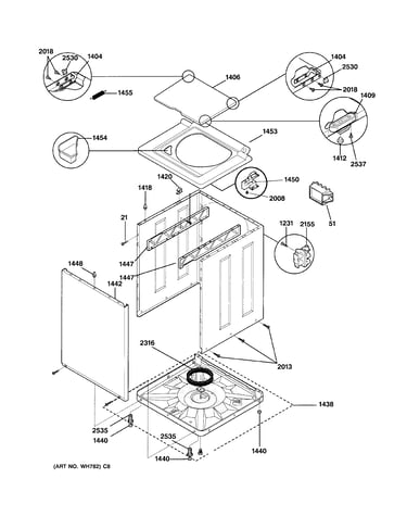 Washer lower cabinet & top