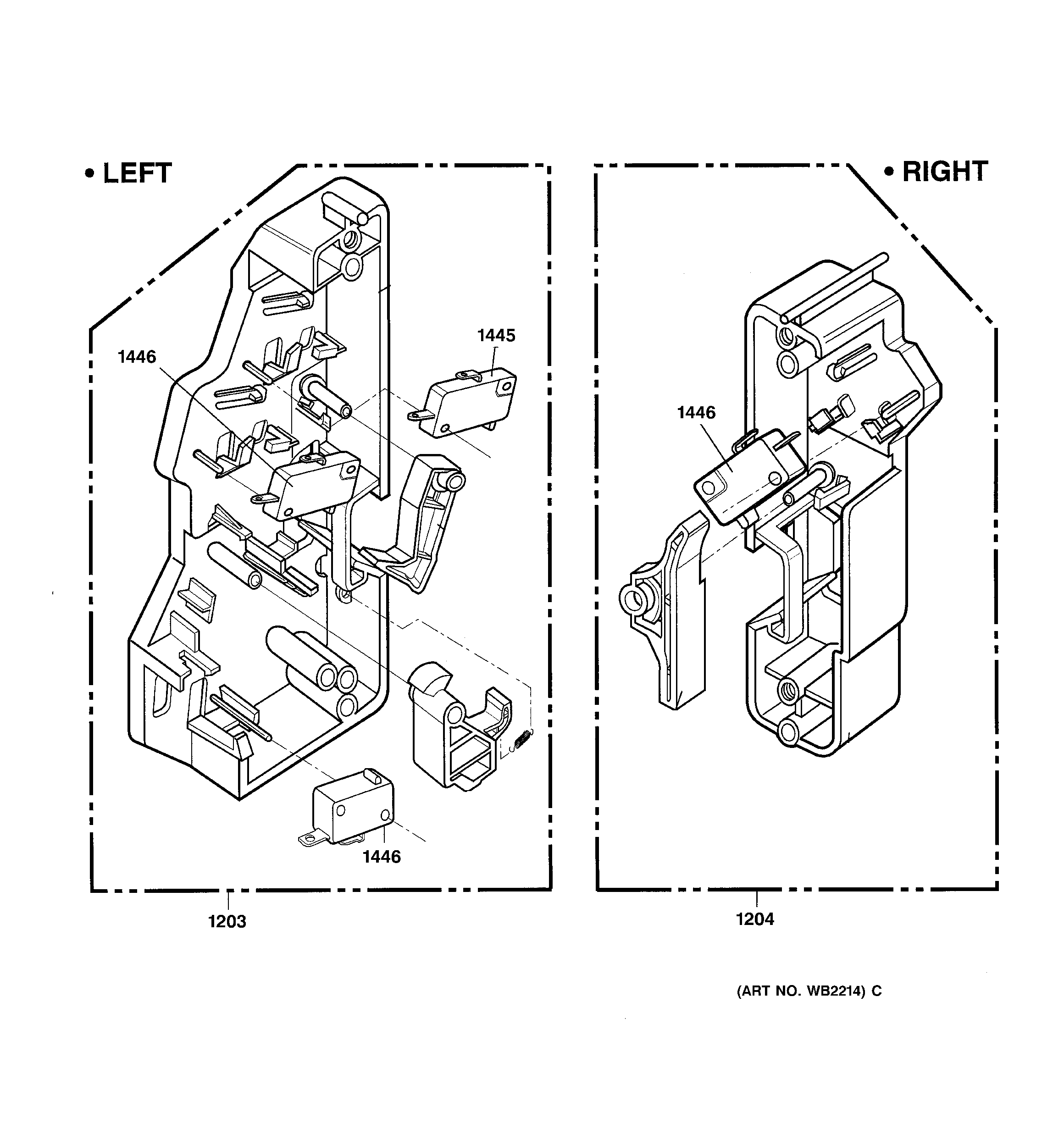 Latch board parts
