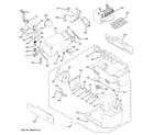 GE ESF25LGRAWW ice maker & dispenser diagram