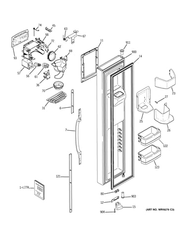 Freezer door