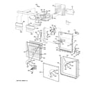 GE PDW8000G03BB door assembly diagram