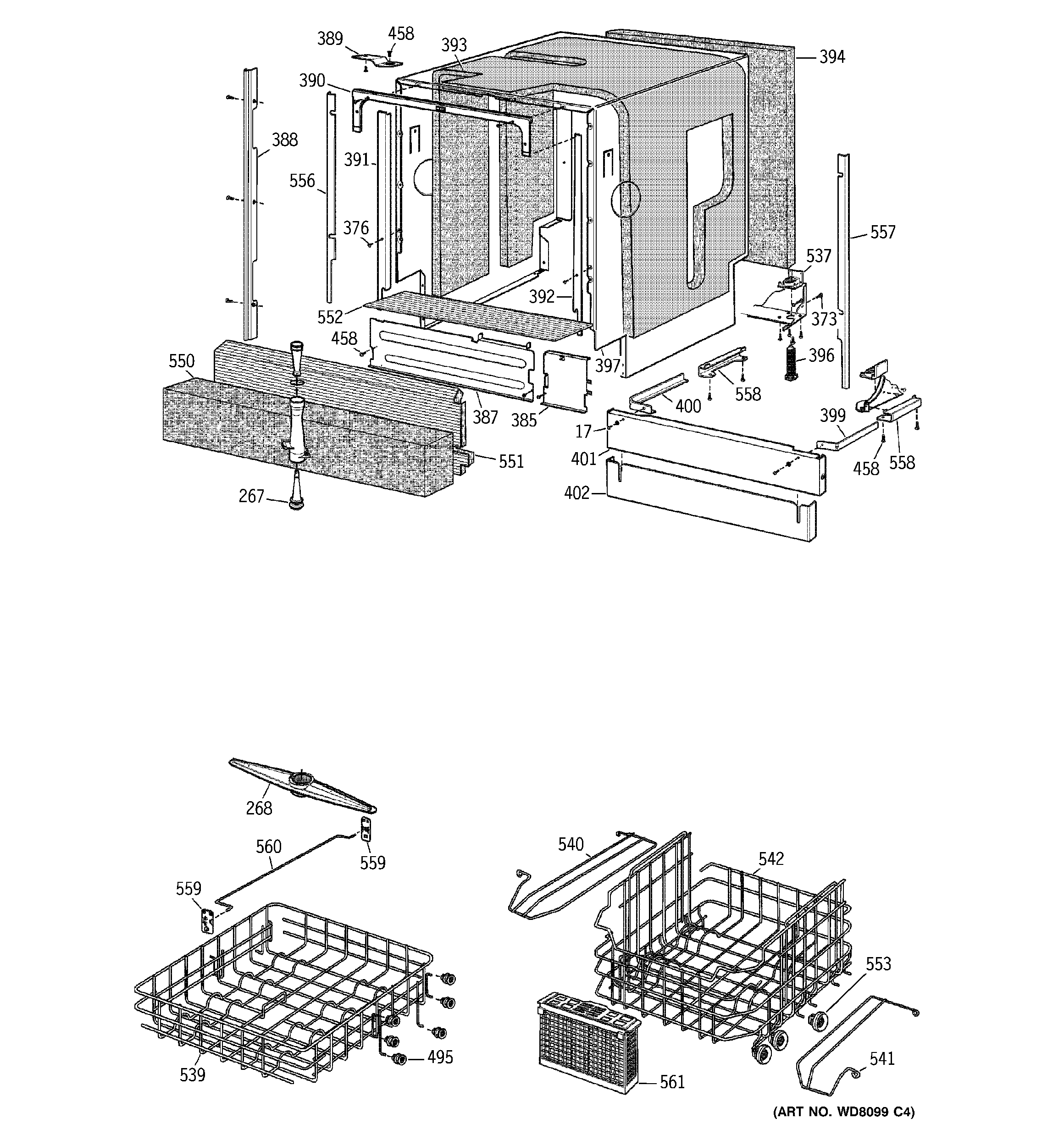 Basket & wrap assembly