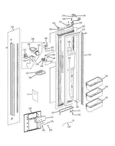 Freezer door
